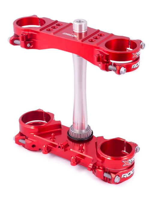 Xtrig ROCS Tech Gabelbrücke Dreifachklemmung Offset 22mm Rot Honda CRF - 40101011